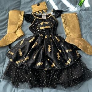 DC Comics Batgirl Sequin Dress Costume Cape . 1 Cuffs, Belt & Boot Covers